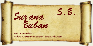 Suzana Buban vizit kartica